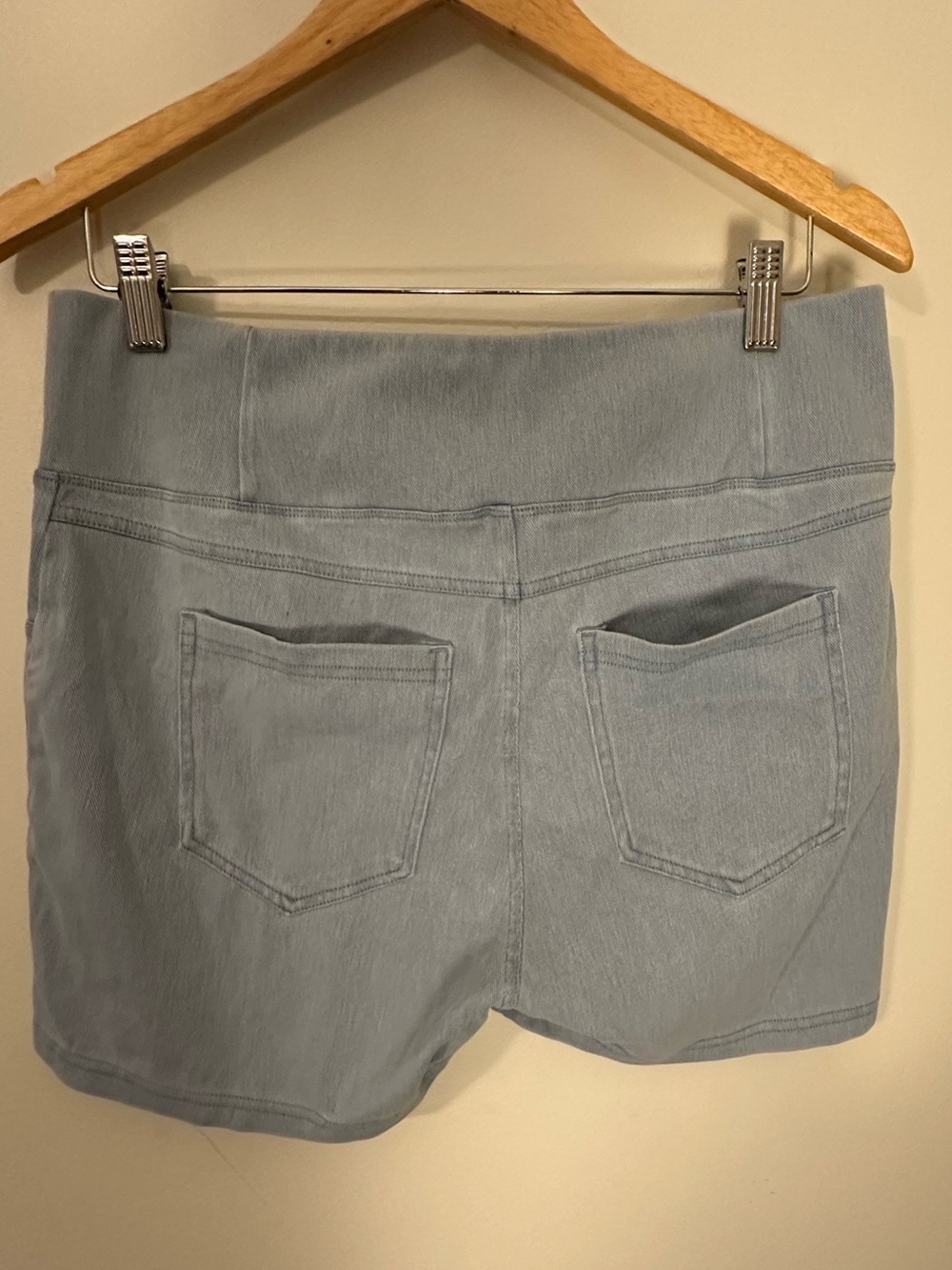 NWOT Halara Flex™ Crossover High Waist Pockets Wide Leg Washed Denim shorts - Picture 5 of 5